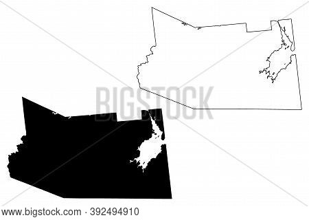 Fulton County, New York State (u.s. County, United States Of America, Usa, U.s., Us) Map Vector Illu