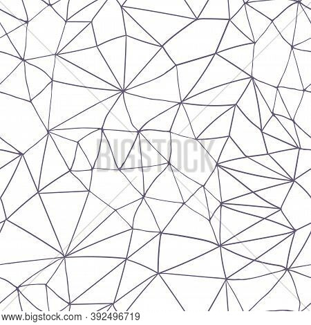 Seamless Vector Pattern With Polygonal Graphic Geometric Lines.
