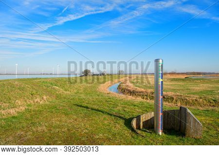 Dutch landscape with Eemmeer in the polder
