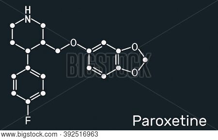 Paroxetine, Antidepressant, Selective Serotonin Reuptake Inhibitor Ssri, Molecule. It Is Used In The