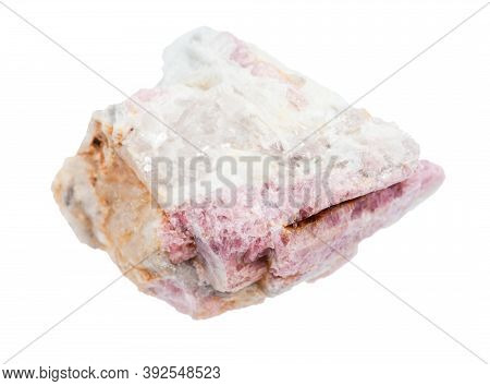 Macro Photography Of Sample Of Natural Mineral From Geological Collection - Raw Pink Tourmaline Mine