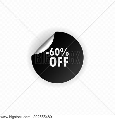 Up To 60 Percent Off Sale. Discount Offer Price Sign. Special Offer Symbol. Save 60 Percent. Circle 