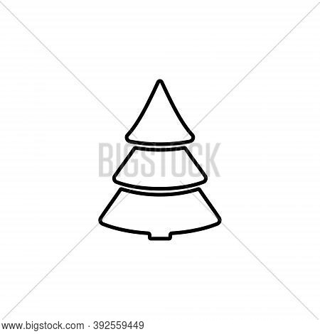 Christmas Tree Icon. Evergreen Conifer. Fir, Spruce Or Pine Symbol.