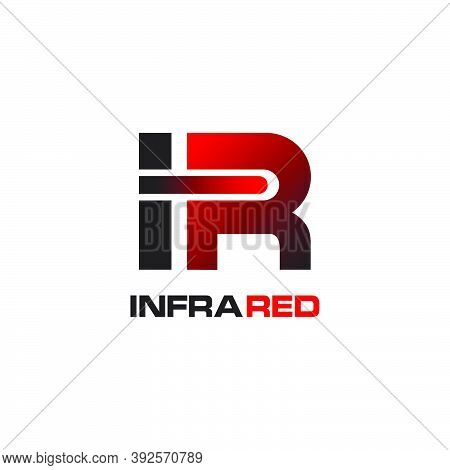 Infra Red  Letter I And R, Ir Initial Logo Abstract Technology Template Design.