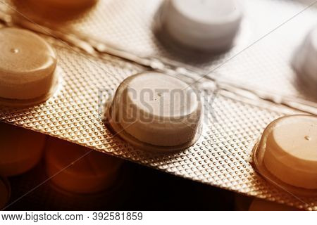 Medical Background Blur. Coronavirus, Medicine Background, Medicine Injection Pills