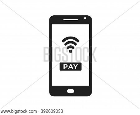 Mobile Phone Payment Icon. Paypass And Mobile Wireless Connection Symbol