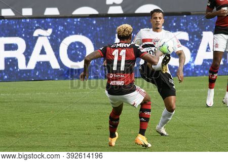 Rio, Brazil - November 01, 2020: Arboleda Player In Match Between Flamengo 1 And 4 Sao Paulo By Braz