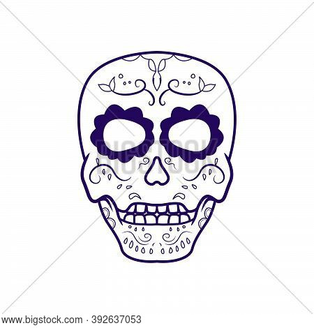 Dia De Los Muertos. Sugar Skull Illustration. Premium Vector