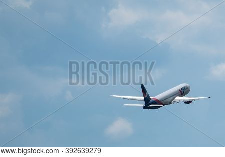 July 2, 2019, Moscow, Russia. Airplane Boeing 767-300 Azur Air Airline At Vnukovo Airport In Moscow.