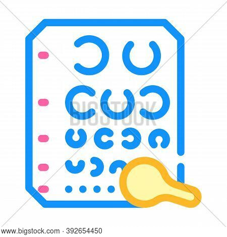 Golovin Table For Eye Examination Color Icon Vector Illustration