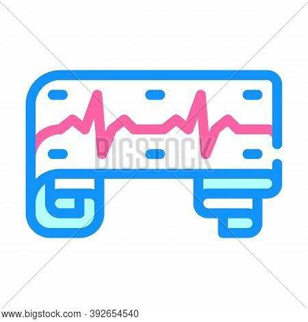Heart Cardiogram Color Icon Vector Illustration Sign