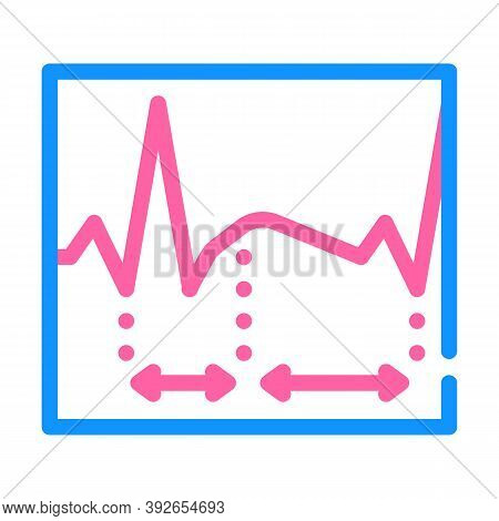 Diastole, Analysis Of Sistal And Cardiogram Color Icon Vector Illustration