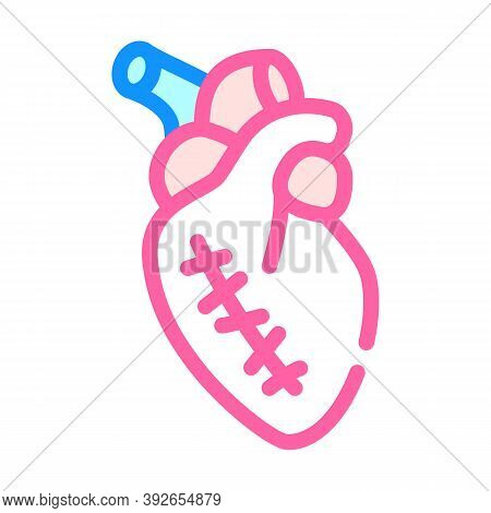 Heart Attack Operation Color Icon Vector Illustration