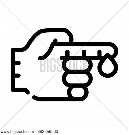 Blood Analysis Line Icon Vector Illustration Sign