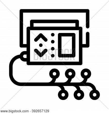 Daily Monitoring Of Rhythm Line Icon Vector Illustration