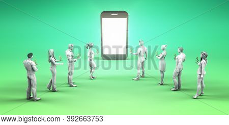 Super App or Killer Mobile Application Generating Wealth 3d Render