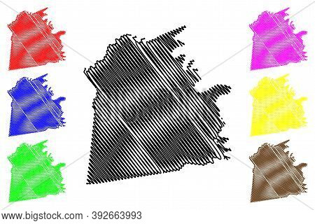 Mercer County, Kentucky (u.s. County, United States Of America, Usa, U.s., Us) Map Vector Illustrati