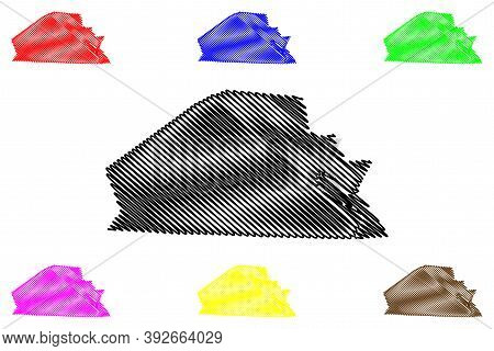 Monroe County, Kentucky (u.s. County, United States Of America, Usa, U.s., Us) Map Vector Illustrati