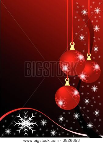 Fundo de enfeites de Natal vermelho