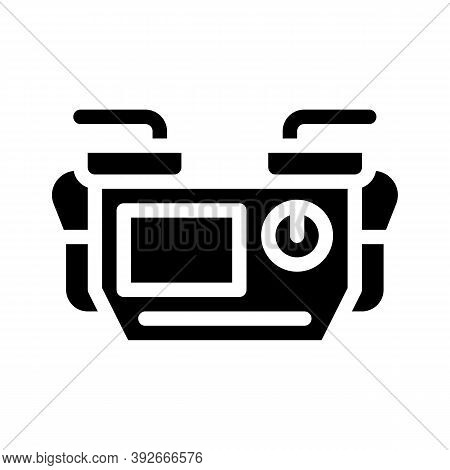 Defibrillator Medical Equipment Glyph Icon Vector Illustration