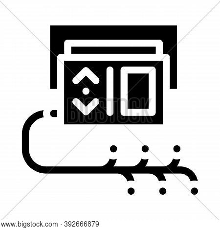Daily Monitoring Of Rhythm Glyph Icon Vector Illustration