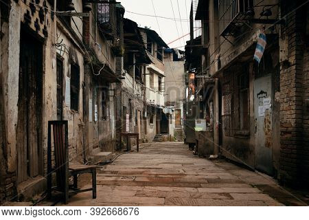 CHONGQING, CHINA â MARCH 13: Xiahao Old street with buildings on March 13, 2018 in Chongqing. With 17M population, it is the most populous Chinese municipality.