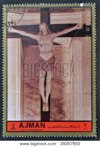 collection peace in the world shows a sculpture of the crucifixion of Christ Della Robbia