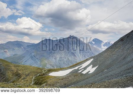 View From The Pass Karatyurek. Altai Landscape. Russia.