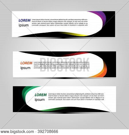 Banner Background Design Vector With Elegant And Simple Style With Three Designs