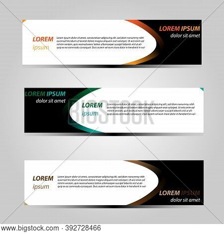Banner Background Design Vector Template With Attractive And Simple Style With Three Designs