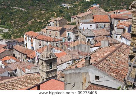 Valsinni panoramisch uitzicht. Basilicata. Italië.