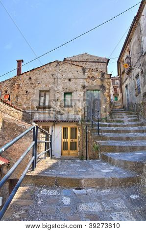 Steegje. Valsinni. Basilicata. Italië.