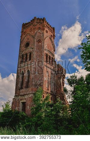 An Old Observation Tower Left From The Estate. Veshalovka Village. Lipetsk Region. Russia. July 2020