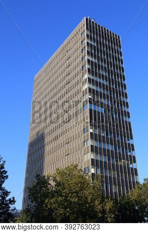 Essen, Germany - September 20, 2020: Postbank Building In Essen, Germany. Deutsche Postbank Is A Lar