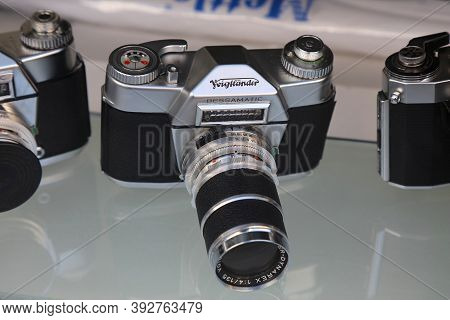 Mulheim A.d. Ruhr, Germany - September 21, 2020: Voigtlander Vintage Rangefinder Camera At Antique S