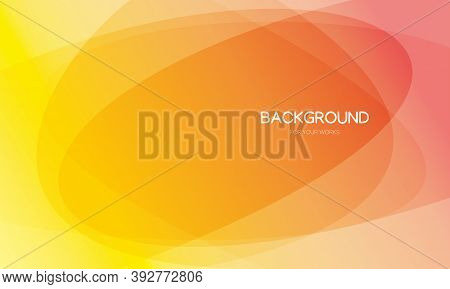 Yellow Abstract Background With Transparent Geometric Shapes. Vector Illustration.