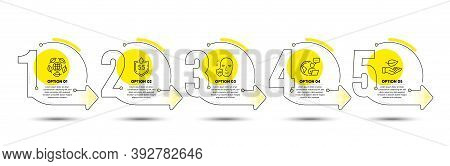 Eco Organic, Ph Neutral And Leaf Line Icons Set. Timeline Process Infograph. Uv Protection Sign. Bio