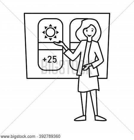 Isolated Object Of Anchorman And Weather Logo. Web Element Of Anchorman And News Vector Icon For Sto