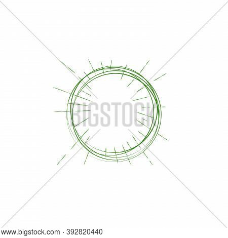 Abstract Hand Drawn Scribble Doodle Circle Isolated On White Background Vector Stock