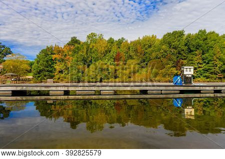 Generic view of a local lake on an autumn day