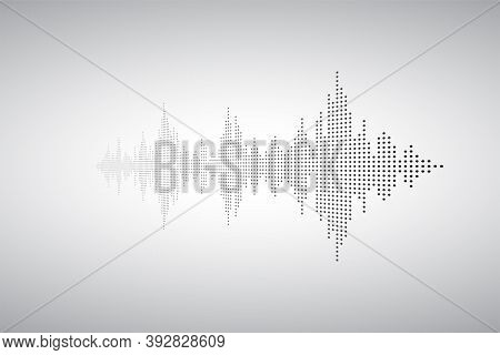 Voice Sound Music Shape. Audio Wave From Smal Dost. Waves Of The Equalizer. Eq Vector Illustration.