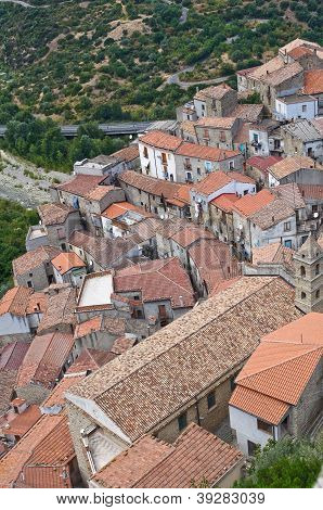 Valsinni panoramisch uitzicht. Basilicata. Italië.