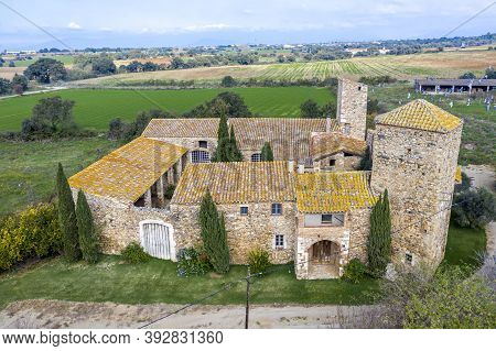Vallgornera Castle In Peralada, Alt Emporda, Girona Catalonia Spain
