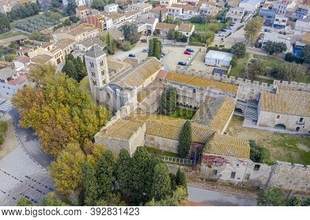 Romanesque Monastery Of Santa Maria De Vilabertran Alt Emporda Girona Province Spain