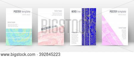 Abstract Cover. Beauteous Design Template. Suminagashi Marble Geometric Poster. Beauteous Trendy Abs