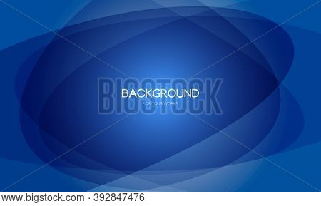 Blue abstract background with transparent geometric shapes. Vector illustration.