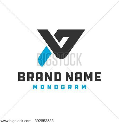 Logo Design Modern Monogram Logo Letter Pv