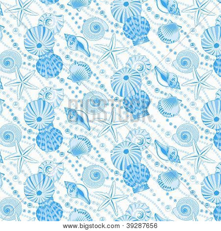 Seashells Seamless Pattern