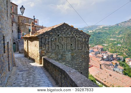 Steegje. Valsinni. Basilicata. Italië.