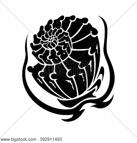 Tribal Clam - Sea Monster Svg Digital Download - Tribal, Tattoo Cricut, Cameo, Silhouette - Vector, 